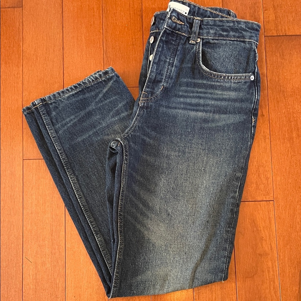 Zara Dark Blue Straight Jeans